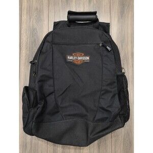Harley-Davidson Black Backpack Bar Shield Laptop Travel Motorcycle Bag 18"